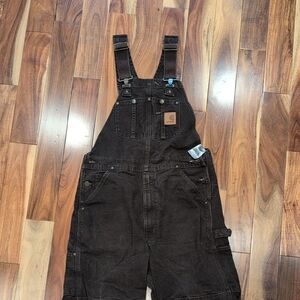 Carhartt Men's Black Denim Overalls